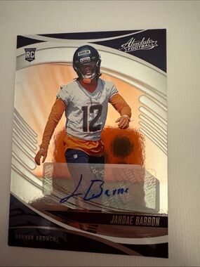 Panini Football JaRoe Barron Card - Orange, White, Black